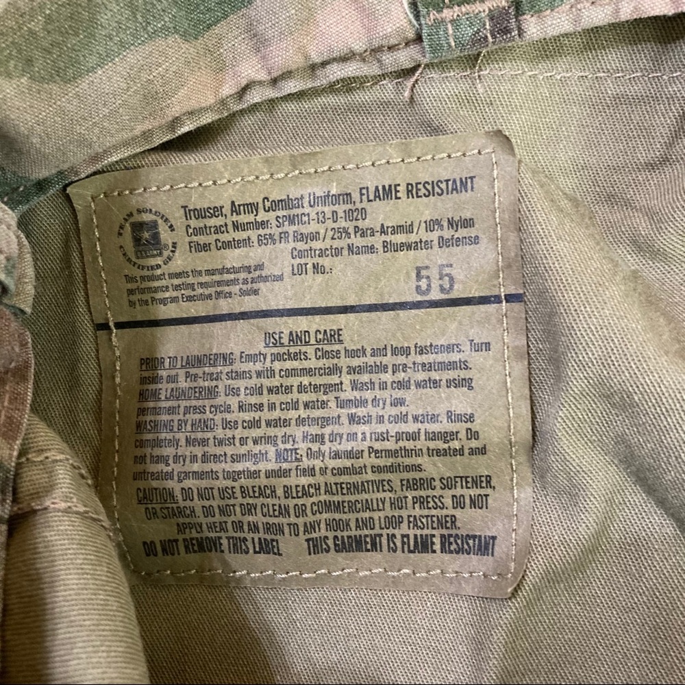 Military Issue Cargo Camo Pants View 6